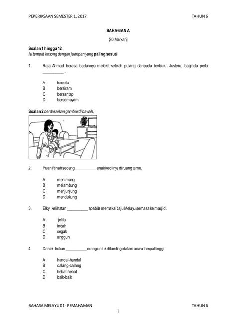 Contoh Soalan Pengetahuan Am Tahun 6 Image