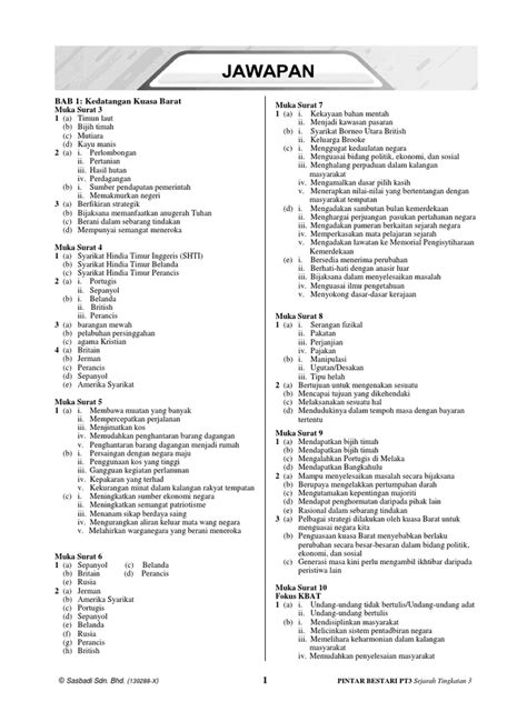 Jawapan Modul Sejarah Tingkatan 3 Kssm Image