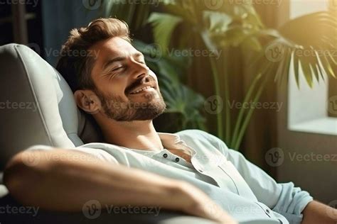 Relaxation bedroom young men